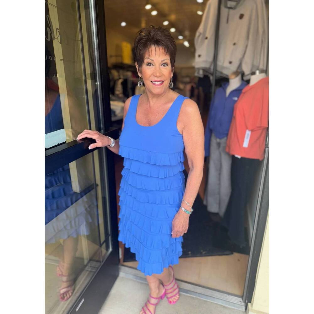 NEW LULU-B cha cha dress in blu